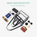 OWINUSTECH Clearbag for Stadium Events,12 x6 x12 Clearbag Stadium Approved Clearpurse for Women Men Quick Pass Clear Totebag for Stadium Events Concerts.