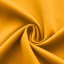 Mrs.Naturall Yellow Short Curtains 24 inch Length for Small Windows Rod Pocket Room Darkening Thermal Blackout Tier Curtains for Kitchen Girls Bedroom Bathroom 34 x 24 Inches Long Mustard Gold Yellow