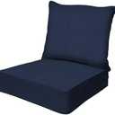 Honeycomb Outdoor Deep Seat, 24 x 23, Textured Solid Indigo Blue Chair Cushion for Patio Furniture