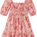 Gymboree Baby Girls' and Toddler Short Sleeve Tiered Dresses (18-24 Months, Sachet Pink)