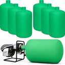 6 Pcs Removal Vacuum Bag, 6 x 4 Ft Heavy Duty Attic Low Dust Bag Compatible with Insulation Hoses, Green Non-Woven Insulation Vacuum Bags, Holds 75 Cubic Feet 400 Lbs