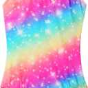 Girls One Piece Swimsuits UPF 50+ Beach Bathing Suit Little Kids Cute Quick Dry Swimwear 3-11 Years S460_Rainbow_128/ 134