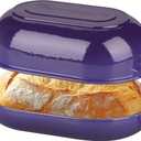 VORRINGARD Enameled Cast Iron Sourdough Bread Oven, Dutch Oven, Loaf Cast Iron Bread Pan for Homemade Bread Baking, Meatloaf Pan with Lid, 5QT, Purple