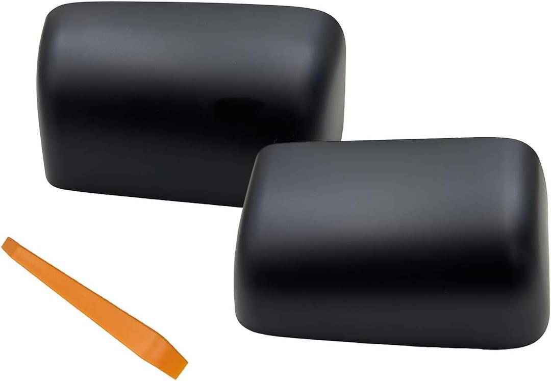 Mirror Cover Cap Compatible with 2008-2016 Ford F250 F350 Super Duty Towing Mirror Texture Black