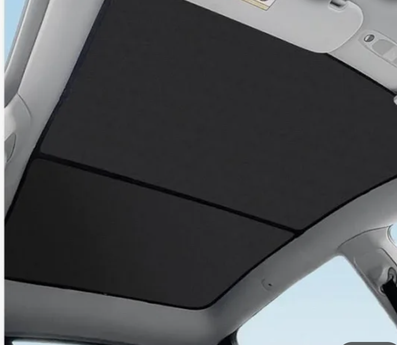 CHIYLE Glass Roof Sunshade For Tesla Model Y 2025-2020, Insulation UV Rays Protection 2025 Sunroof Shade & 2025 Sunshade Roof For Tesla Model Y Accessories 2025(Black)(Not Fit 2025Juniper)