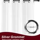 HolidayIdeas White Outdoor Curtains for Patio Waterproof 8 Pcs All Weather Balcony Grommet Top Outside Curtains for Apartments, Gazebo, Pergolas, Porch, 54x108 Inch