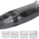 Diydeg Electric Hair Clipper, USB Recharge Light Vacuum Hair Trimmer with Automatic Hair Suction, Electric Body Hair Trimmer with 4 Combs, Cordless Haircut Toddler Haircut Kit