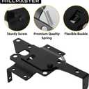 HILLMASTER Heavy Duty Self-Locking Gate Latch for Wooden Fence, Post Mount Automatic Gate Lock Gravity Door Latch Hardware for Secure Pool, Outdoor Garden, Metal Gates Vinyl Fence, Black Finish