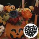 DOITOOL 50Pcs Black Roses Artificial Flowers, Stemless Artificial Rose Heads Fake Roses Heads for DIY Craft Wedding Halloween Party Home Decor