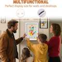 Family Handprint & Hand Casting Kit DIY Craft Keepsake with Wooden Frame, Non-Toxic Paints, Baby Footprint Kit Perfect Gifts for Grandparents, New Parents & Families (White, 4 Transparent Sheets)