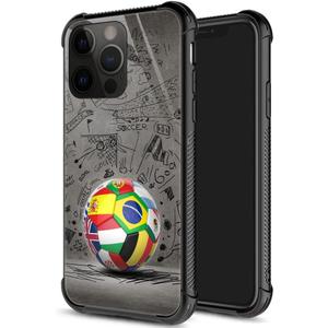 ZHEGAILIAN for iPhone 14 Pro Case, Military-Grade Protection, All-Around Shockproof Corners, Anti-Scratch Phone Case for iPhone 14 Pro - World of Soccer