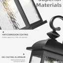 FEMILA 21" Large Exterior Wall Light Fixtures, 2 Pack Anti-Rust Waterproof Outdoor Wall Lantern Porch Lights for Entryway, Patio, Garage, Doorway, Matte Black, 4FD54B2-2PK BK-WP