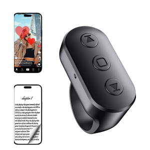 Scrolling Ring Remote for TikTok YouTube Instagram Shorts Video, Scroller Page Turner Clicker for Kindle APP Compatible with iPhone iPad Android Phone, Remote Shutter Control for Phone Camera