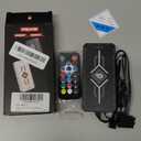 upHere PWM & 5V Addressable ARGB Magnetic Fan Hub 1 to 9-Port PC Case Splitter with Remote Control,SATA-Powered Cooling Hub for Custom RGB PC Builds,Black,P10PARGB BK