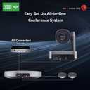 Tenveo 4K PTZ Conference Room Camera System, AI Auto-Tracking 12X Optical Zoom USB3.0 HDMI PTZ Camera and Bluetooth Speakerphone with 2 Expansion Mics Kit Wide Angle for Large Room Meetings