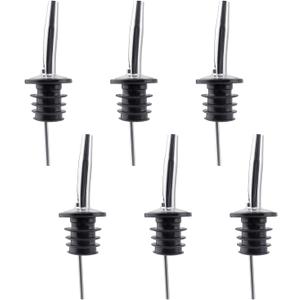 6pcs Liquor Bottle Pourer, Stainless Steel Oil Bottle Pour Spout, Tapered Spout for Wine Spirits Drinks Olive Oil Syrup Vinegar Bottles