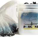 Pancake Cast Net, 12ft Radius, 1/2 in Mesh, 1.25lb Lead, for Bait Fish