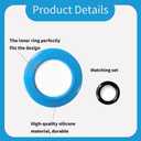 4 PCS Flush Valve Seal with O Rings for American Silicone Material tandard Toilet Parts Adapted to Eljer Toilets, OEM 7301111-0070A Replacement with Ultramax II/Champion 4/Eljer Titan 4