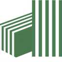 HEIPINIUYE 50 Pieces 3-ply Striped Paper Napkins Green and White Guest Towels Disposable Hand Towels for Bathroom Wedding Birthday Baby Shower Dinner Napkins Disposable