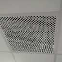 Receilit 2'x2' White Plastic Perforated Tile with 1/2" Diameter Holes