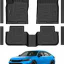 Yumemoo Floor Mats for 2022-2026 Honda Civic Gas Sedan(2nd Row w/o USB Port)
All Weather TPE Floor Liners for 2026 Sedan Hatchback Si Hybrid Anti-Slip Rubber Car Mats 1st & 2nd Row & Door Sill Guards