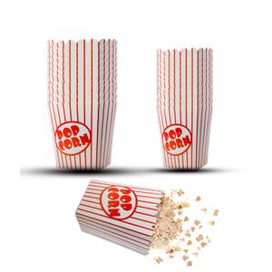 25 Pack Popcorn Boxes Movie Night Popcorn Bags for Party Red and White Popcorn Bags for Popcorn Vintage Snack Box Concession and Carnival Party Supplies, Individual Popcorn Bucket Containers (25)