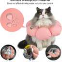 HiDREAM Cat Cone Collar,Cute Waterproof Elizabethan e Collar for Cats,Anti-Bite Lick Wound Healing Safety Cat Recovery Collar,All-Season Style
