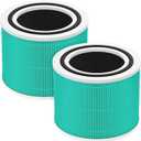 2 Pack Core 300 Replacement Filter for LEVOIT Core 300 and Core 300S Air Purifier, 3-in-1 Core 300 Toxin Absorber Filter Efficiency Activated Carbon Filtration System, Core 300-RF-TX