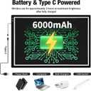 Zocelight A1(35.4''x 23.6'') Large Rechargeable Light Pad for Diamond Painting,6 Levels & Stepless Dimming Light Box for Tracing,3-Color Modes Light Board,Built-in 6000mAh Battery Light Table for Art