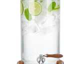Beverage Dispenser, 3Gallon Glass Drink Dispenser with Stand, Stainless Steel Spigot, Ideal for Parties, Bars, Restaurants (3 Gallon/11L)