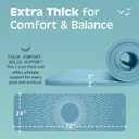 Retrospec Solana Yoga Mat Extra Thick 1" Exercise Mat, Fitness, with Strap