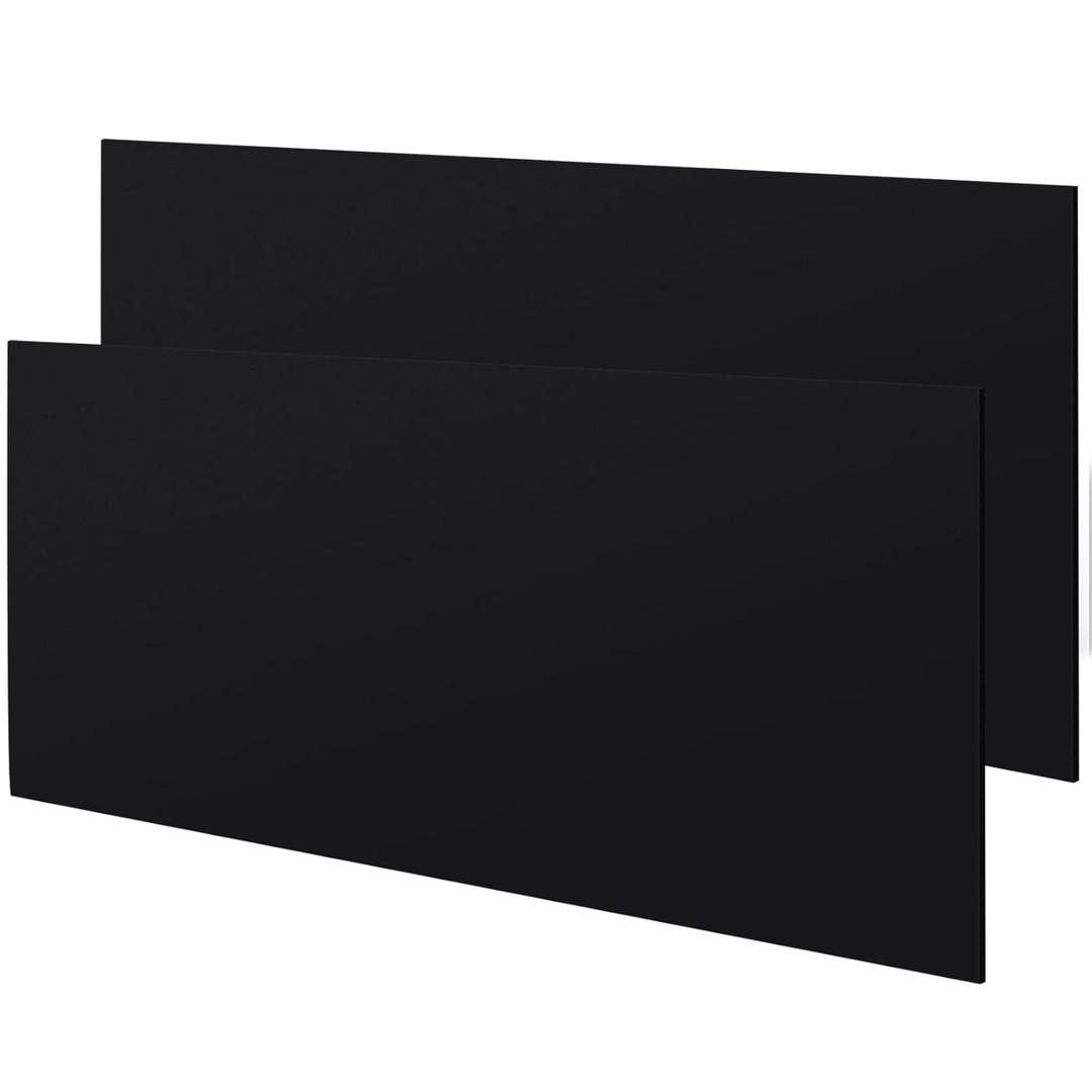Sasylvia 2 Pcs Black HDPE Sheet 1/4" Thick, 6" x 12" HDPE Plastic Sheet Flexible High Density Polyethylene Board Solid Plastic Block for DIY Projects for Machining Home