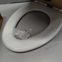 Mayfair Cassel Slow Close Toilet Seat, Easy Clean, Non Slip Premium Wood Seat, Easy Install, Made in USA, Elongated, White