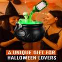 KYWYOYOU 2025 Halloween Decorations Indoor  Floating Potion Bottles with LED Mist Maker, Black Skull Pot Diffuser for Spooky Indoor Party Table & Home Decor