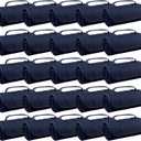 25 Ct of Roll-Up Blankets for Camping, Travel, Outdoors, Beach, Picnics  Dark Blue  Hook + Loop Closure for Easy Use in Cars & on Airplanes  Customizable for Promotions & Events