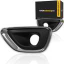KarParts360 For Jeep Grand-Cherokee Fog Light Trim 2014 2015 2016 Driver and Passenger Side Pair/Set | Black and Chrome | w/Chrome Trim | DOT/SAE | CH1038147, CH1039147