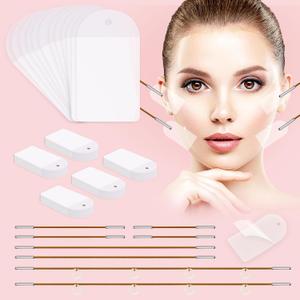 Neck Tape Lifting Invisible,Face Tape Lifting Invisible 140PCS Face Lift Tapes and Bands with 8 Strings Facelift Tape for Face,Neck Tape Lift Turkey for Sagging Skin Double Chin Jowls Eyes Wrinkles