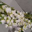 Bgzdxhxyr 6 Pcs Artificial Lily of The Valley, Long Stem Flowers for Tall Vase,Fake Wind Chime Orchid Wedding Bouquet for Home Garden Wedding Party (White)