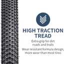 YUNSCM 2-PCS 24" Mountain Bike Tires 24 x 2.10/52-507 and 24" Heavy Duty Bike Tubes Schrader Valve Compatible with Mountain Bike 24 x 2.0 24x2.10 24x2.125 Bicycle Tires and Tubes(Y-1018)