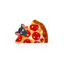 Pizza Rat Hair Claw Clip Inspired Hair Accessory for Thick & Thin Hair, Stylish Hold, Unique Gift for Pizza Lovers, 3.5 Inch Large Clip