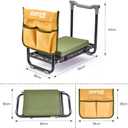 Garden Kneeler and Seat, Foldable Garden Stool, with Kneeling Pad & Bag | Garden kneeling pad, Garden stools for seniors, Gardening essentials, Gardening gifts