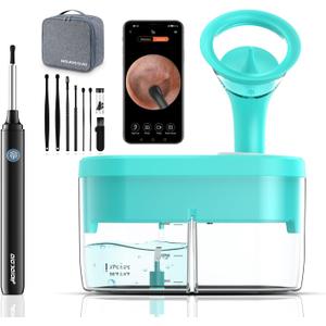 [2024 Presell] Electric Ear Cleaner, with APP Connection, with Ear Scope Otoscope with 4 Pressure Modes, Safe Rechargeable Ear Wax Removal Tool for Adults with 4 Ear Tips and Portable Hard Case