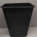 Amazon Basics Rectangular Commercial Office Wastebasket, Easy to Clean, Space-Saving, 10 Gallon, Black