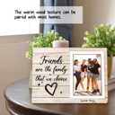 Family Picture Frame, Best Friend Picture Frame Gifts for Best Friend Women BFF Sister, Friends Are the Family We Choose Wooden Photo Frame 4 x 6Inch Heart Pattern12P054