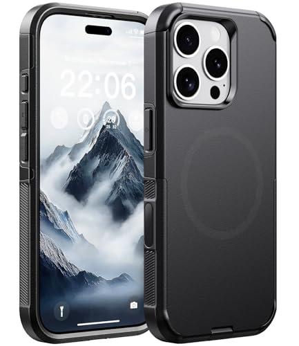 Diverbox for iPhone 16 Pro Case,Compatible with MagSafe,with Screen Protector,with Port Protection,with Camera Control Button,Slim & Tough Phone Cases for i Phone 16 Pro (Black)