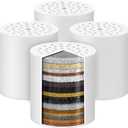 4 Pack 20 Stage Shower Filter Replacement Cartridge High Output Universal Shower Head Filter Refill for Hard Water Reduces Chlorine Compatible with Any Similar Design by Cenipar