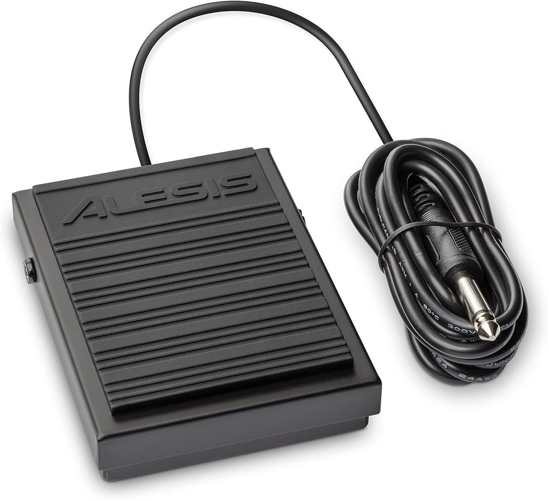 Alesis ASP-1 MKII Universal Sustain Pedal and Momentary Footswitch with 5ft Cable and Non Slip Bottom (black)