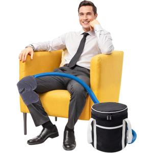Portable Ice Machine for Knee After Surgery, Cold Therapy Machine for Sports Injuries, Strain and Sprain, Cryotherapy Kit System with Quiet Pump and Universal Compression Pad