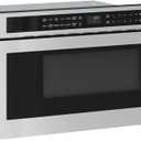 Zephyr 30 inch Built In Drawer Microwave Oven Under Cabinet - Integrated, Wall Mount, Under Counter Pull Out Microwave Drawer 1.2 cu ft, Preset Cooking Options, Easy Clean Coating, 1000W