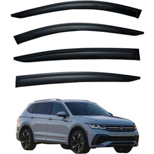 Yakitoko Window Visors Vent Sun Shade Rain Guards for Volkswagen/VW Tiguan 2009-2017 Black 4PCS